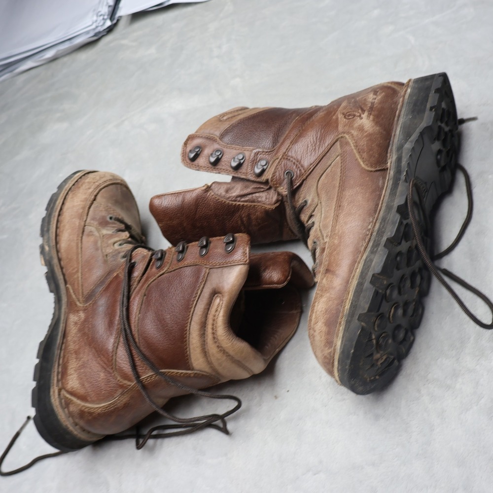 Danner Mens 10.5 Hiking Boots Brown 8"Frontier GTX‎ 1000GM  Waterproof Leather
